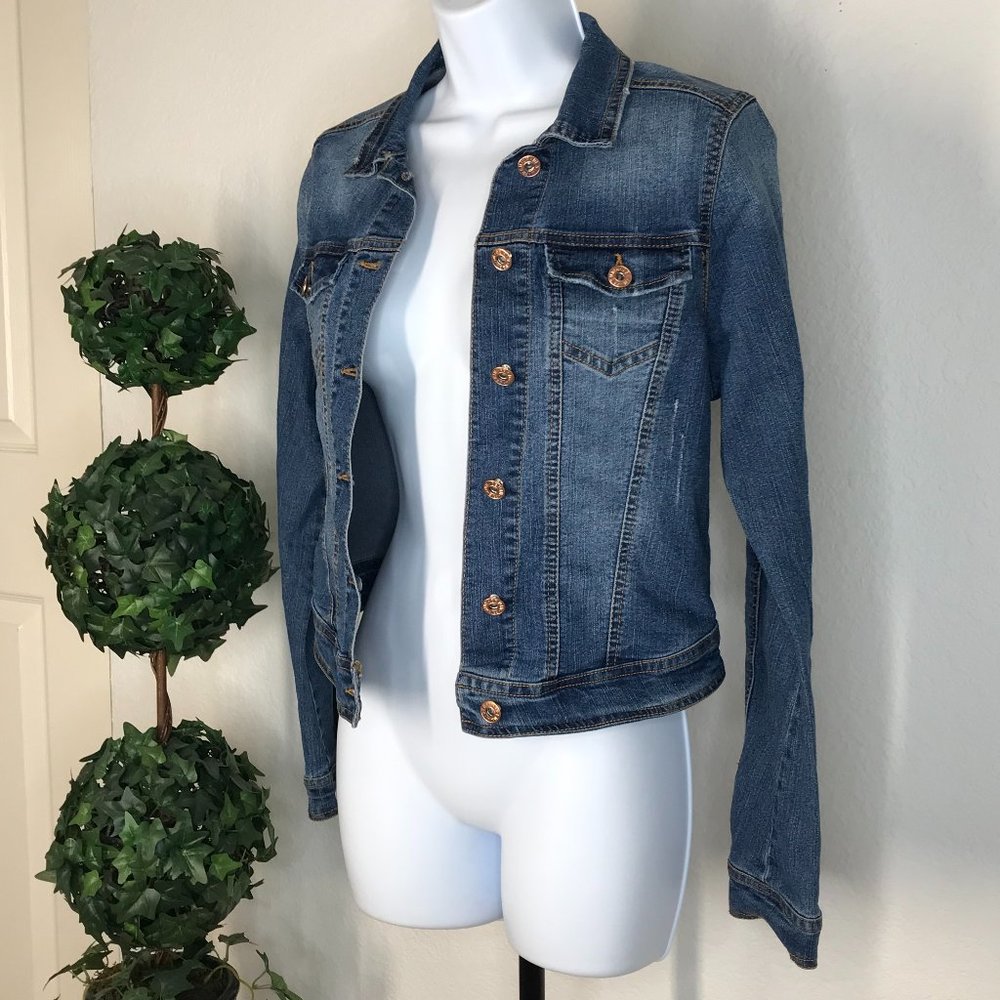 Love Tree Denim Jacket | Blue | Small - Picture 2 of 11